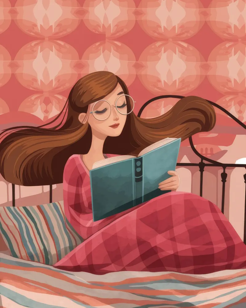 Serene Reading Moment poster by Atelier Tiga
