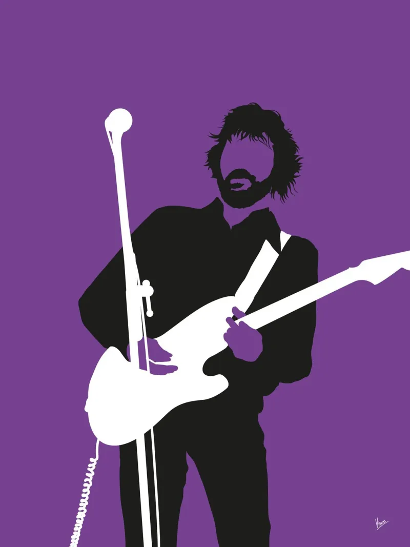 No141 ERIC CLAPTON carta hahnemühle da Iconic Rockstars