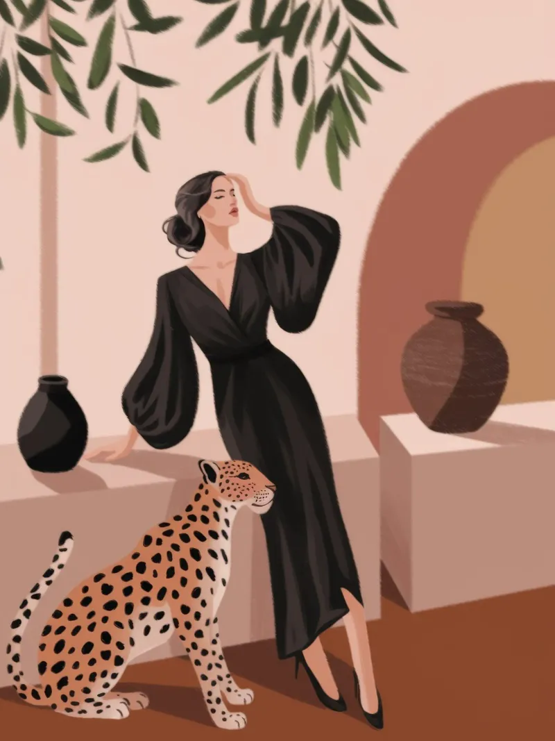 Sinfonia Leopard Grace alluminio dibond da Atelier Tiga