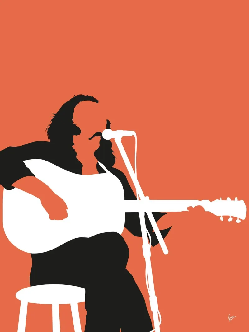 No173 Crosby Stills and Nash carta hahnemühle da Iconic Rockstars