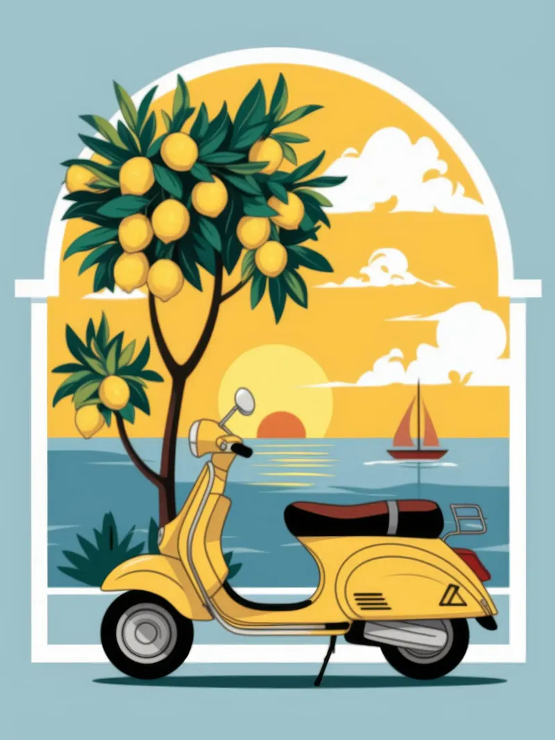 Fuga nel Mediterraneo poster da Atelier Tiga