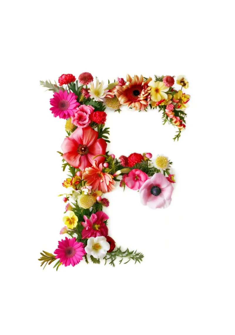 Blumenbuchstabe F Poster von My Tiny Home
