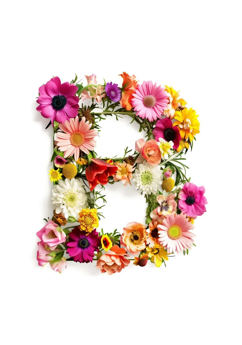 Blumenbuchstabe B Hahnemühle von My Tiny Home