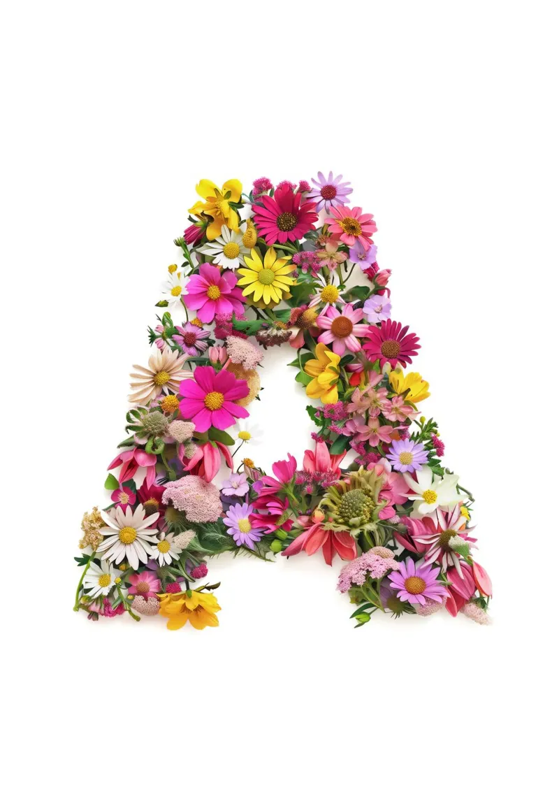 Blumenbuchstabe A Hahnemühle von My Tiny Home