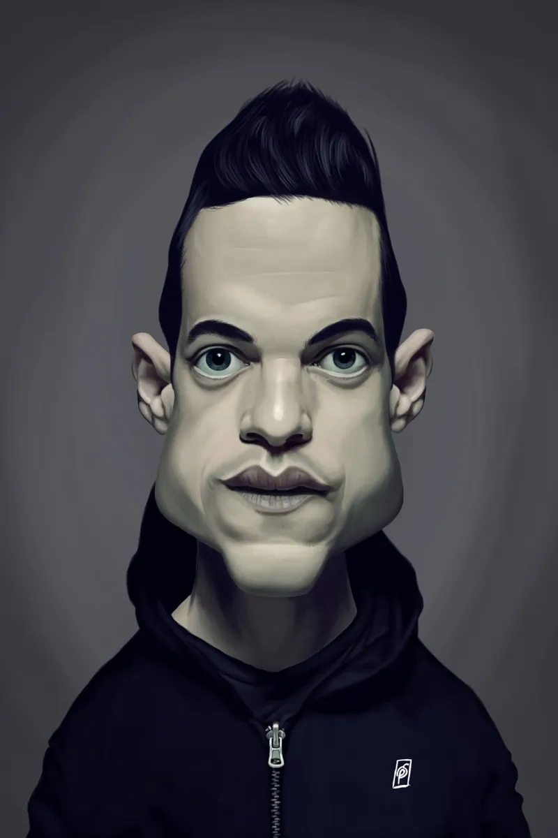 Rami Malek pellicola backlit da Rob Art | Illustration