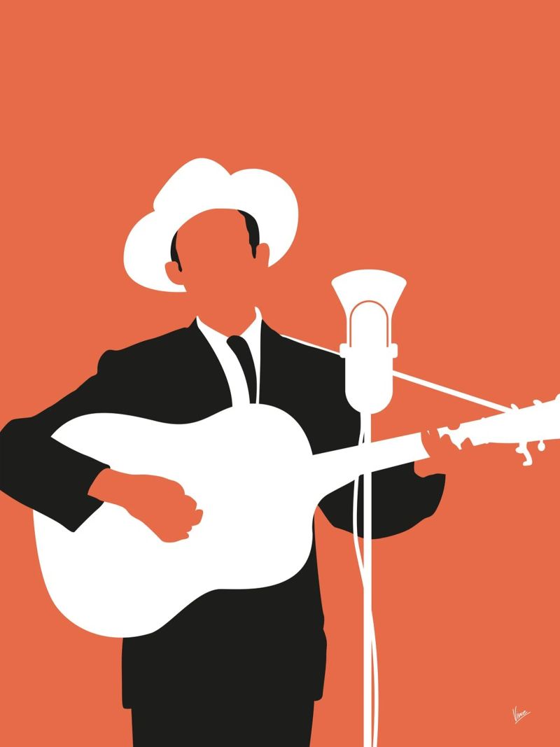 No253 Hank Williams poster de Iconic Rockstars