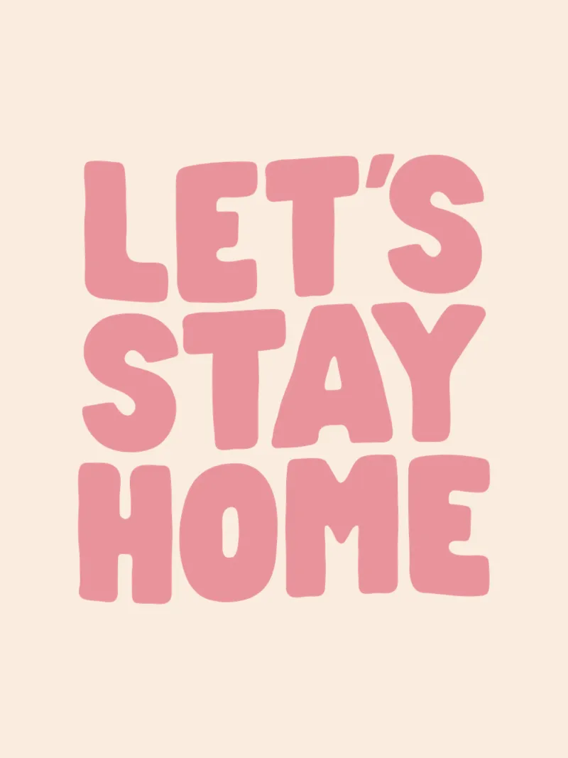Restiamo a casa, moderno e accogliente design d'interni Typografie carta hahnemühle da THE MOTIVATED TYPE