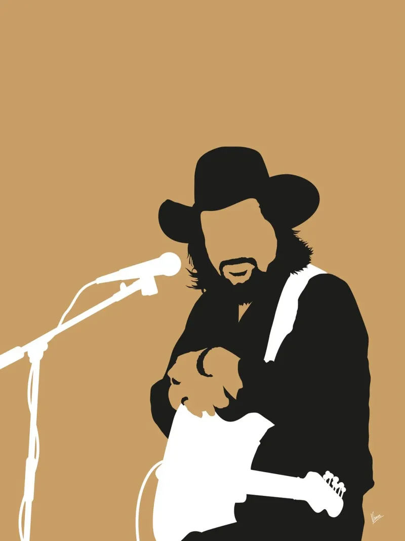 No280 Waylon Jennings poster da Iconic Rockstars