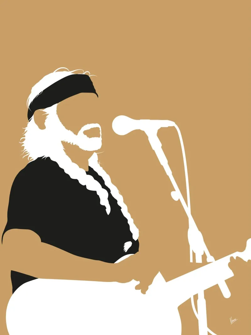 No290 Willie poster con telaio in legno da Iconic Rockstars