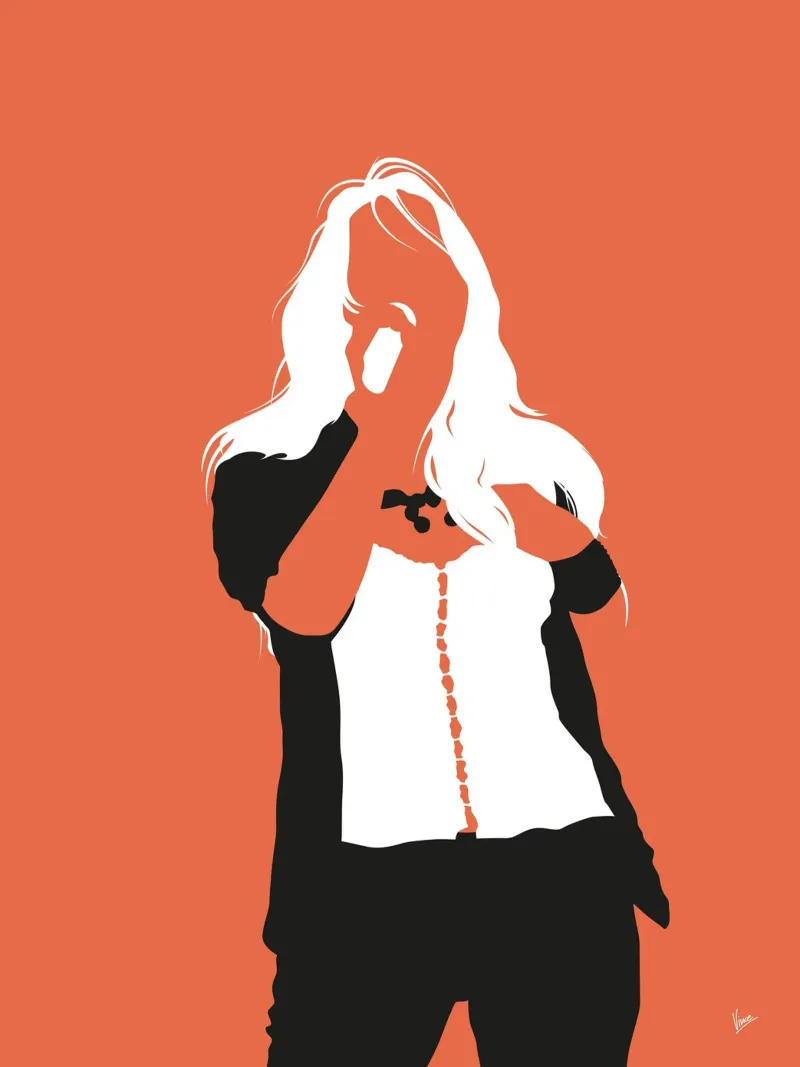 No293 Jessica simpson poster con telaio in legno da Iconic Rockstars