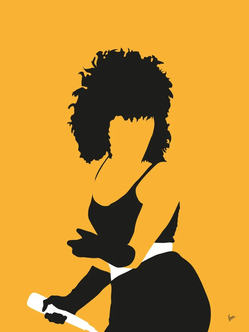 No304 Pat Benatar poster con telaio in alluminio da Iconic Rockstars