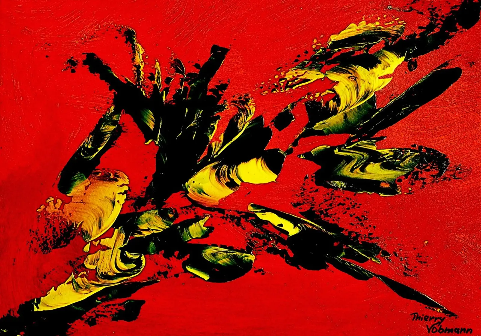 MESSAGE FROM THE HEART 1. pellicola backlit da Thierry Vobmann Abstract painting