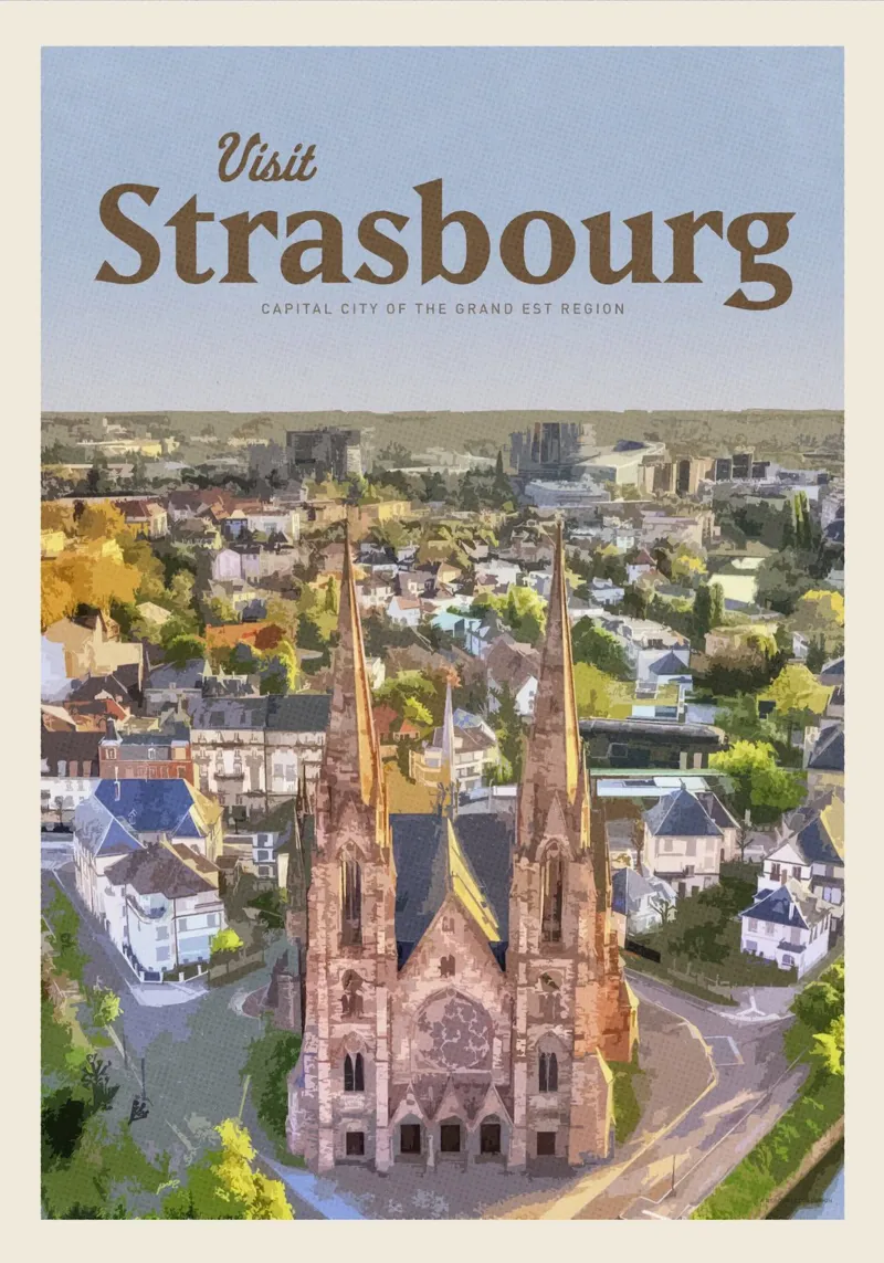 Viaggio a Strasburgo poster con telaio in plastica da Mercury Club