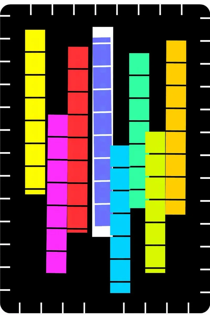 Stack of colours on a black background canvas by Gürsel Yesil Digital Art