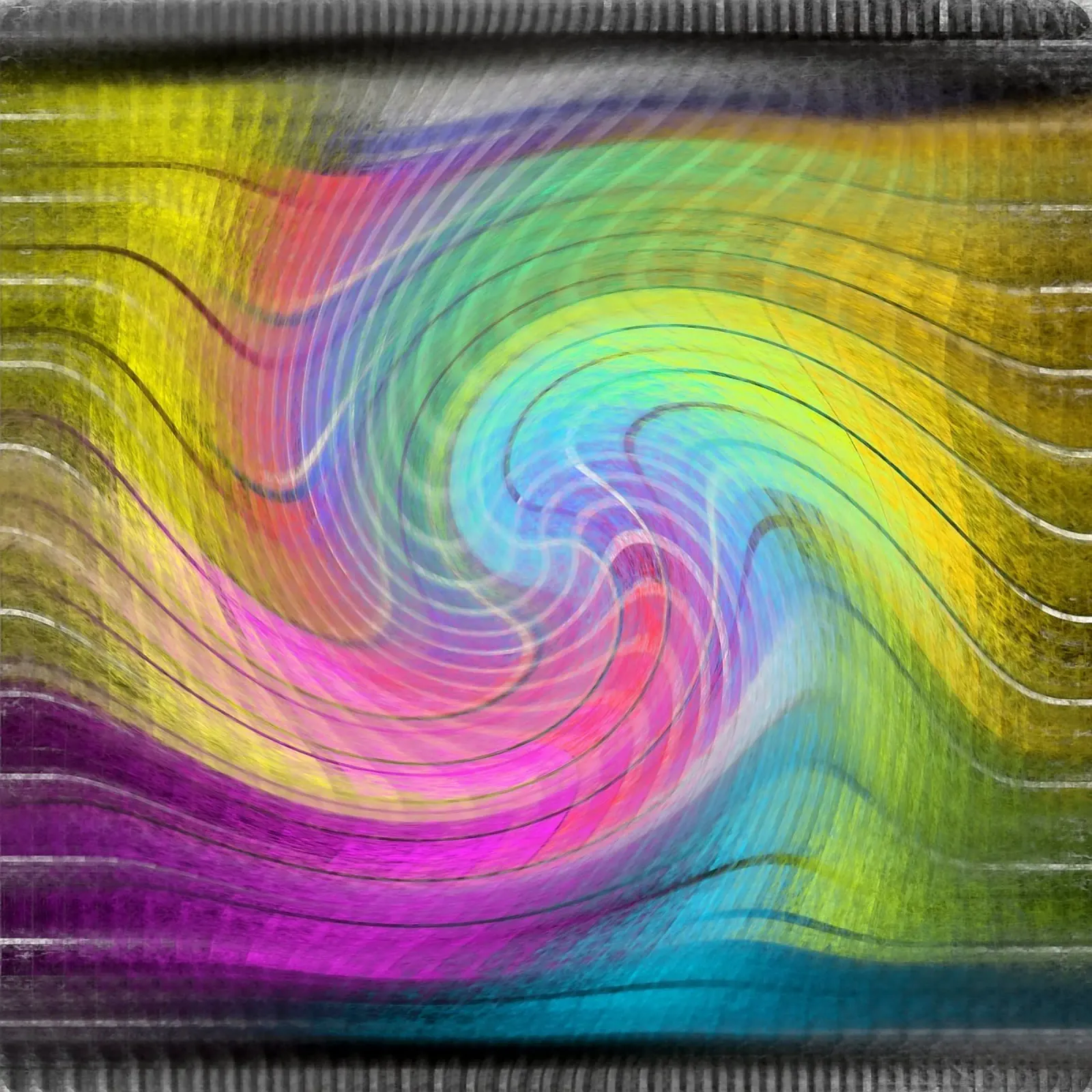 Colour spectrum in the vortex canvas by Gürsel Yesil Digital Art
