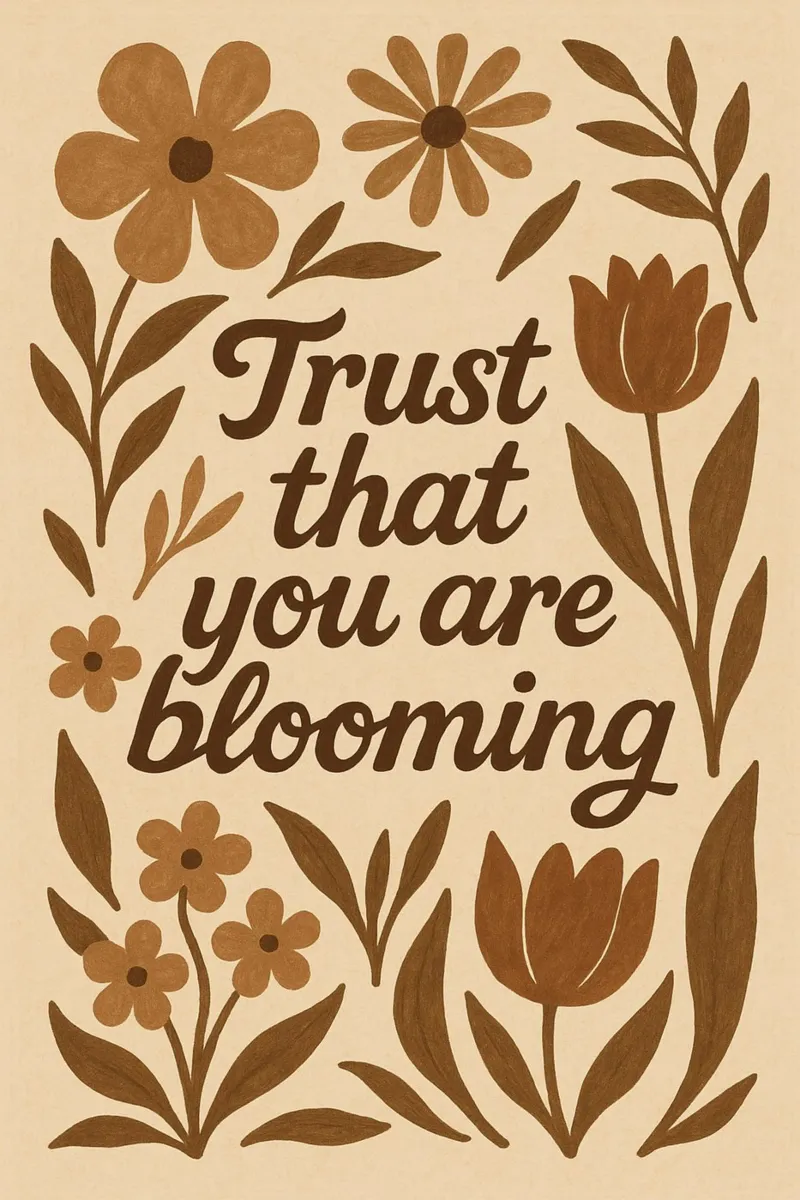 Trust that you are Blooming pellicola backlit da Wall of Whispers