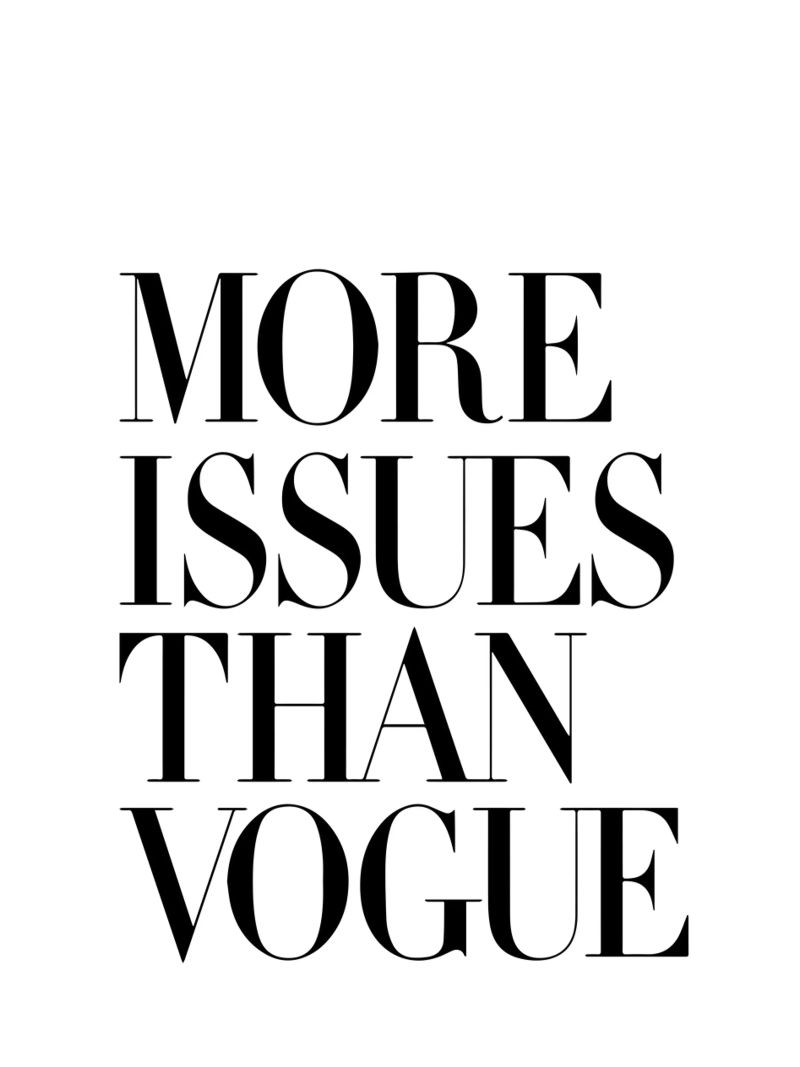 More Issues Than Vogue White forex plate by THE MOTIVATED TYPE