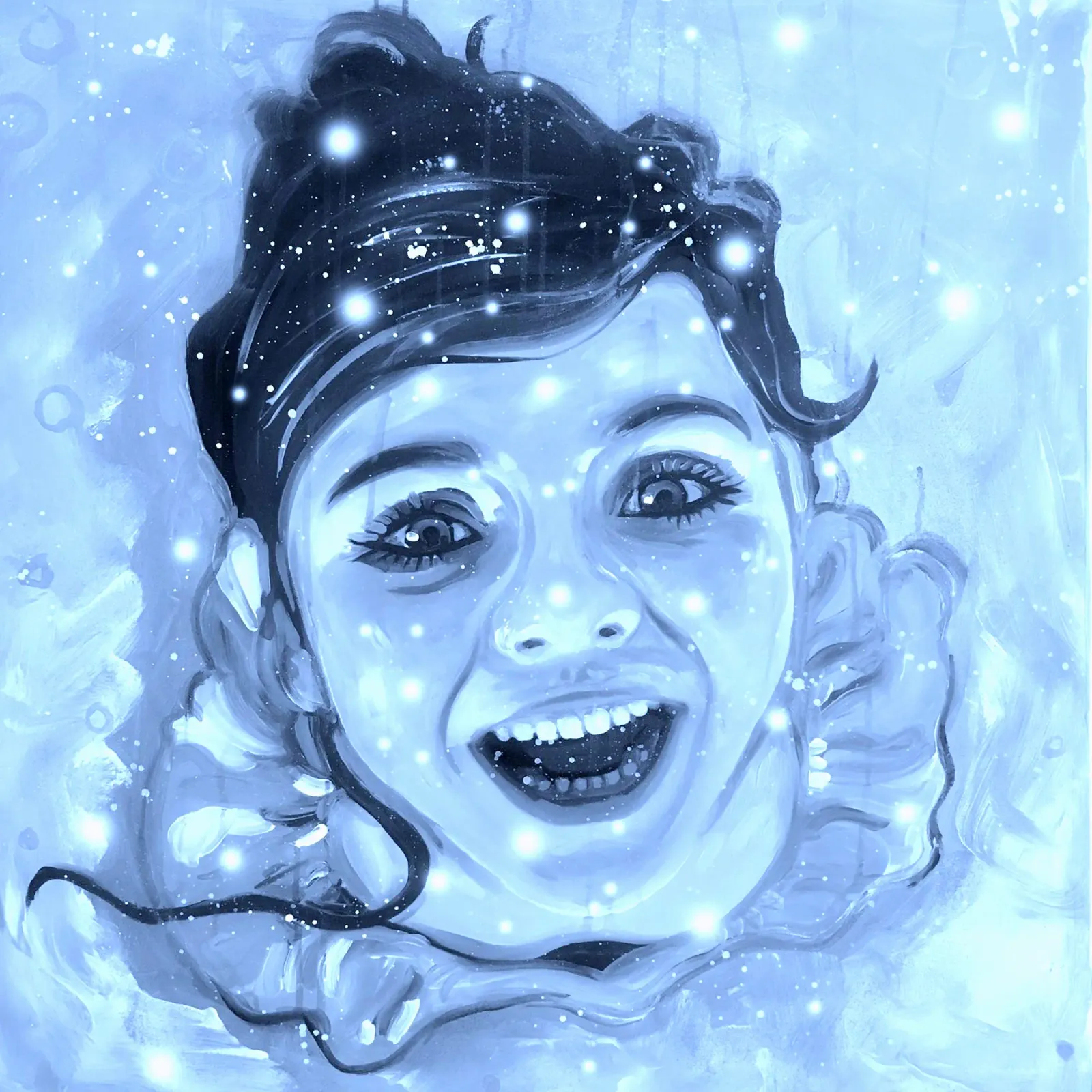 Ballerina fiocchi di neve azzurro pellicola backlit da Happy 😃 Art 🎨 by Christine Schnoell