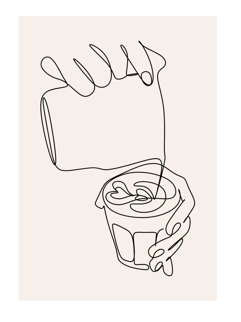 Coffee Art poster con telaio in plastica da Dreamer10