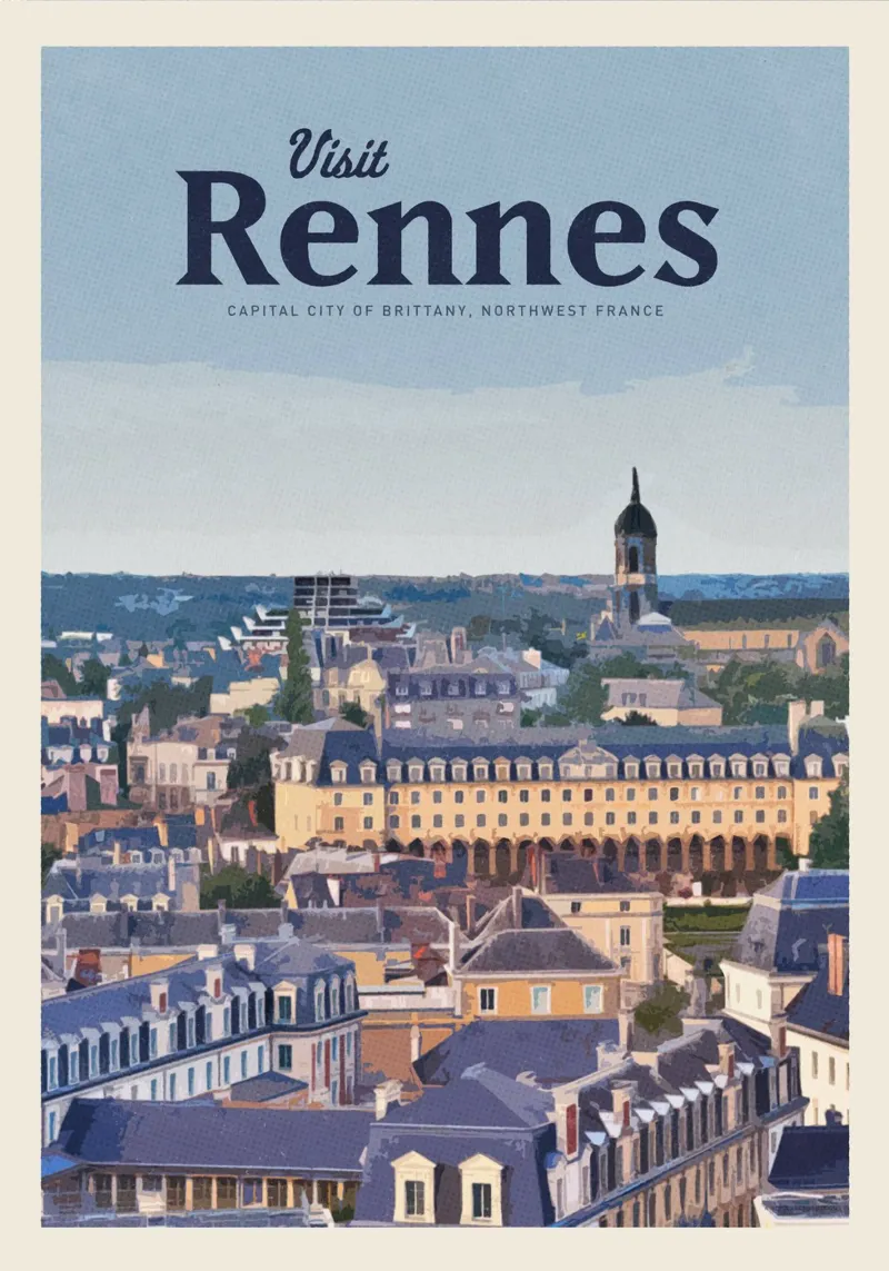 Reizen naar Rennes canvas met Baklijst van Mercury Club