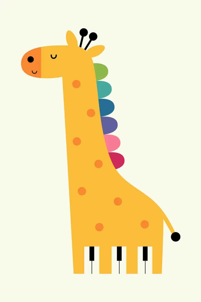 Giraffe Piano pellicola backlit da Andy Westface