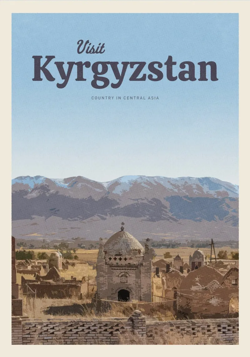 Viaggio in Kirghizistan carta hahnemühle da Mercury Club