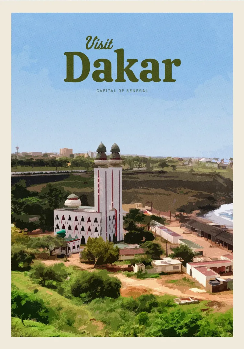Viaggio a Dakar tela con Cornice a cassetta da Mercury Club