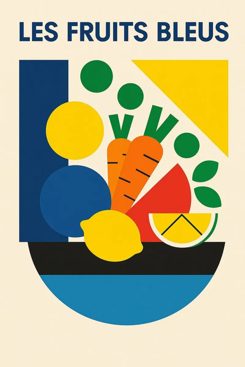 Frutta blu pellicola backlit da Pop and Fruits - Affiches & posters