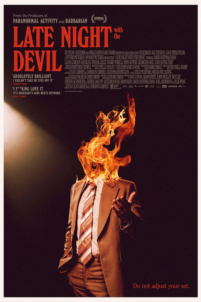 Late Night with the Devil poster da Attaboy Dsgn