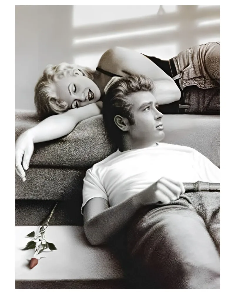 James Dean Momento iconico vintage poster con telaio in legno da rangginangs