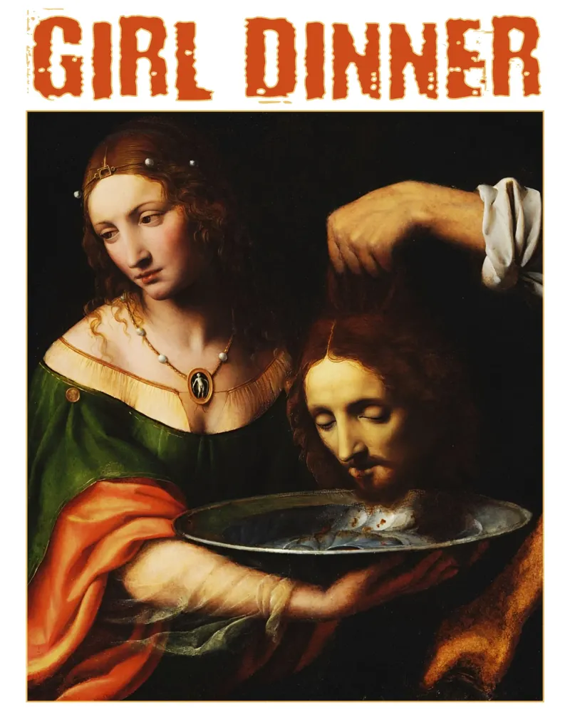 Ragazza Cena Arte rinascimentale femminista poster con telaio in legno da rangginangs