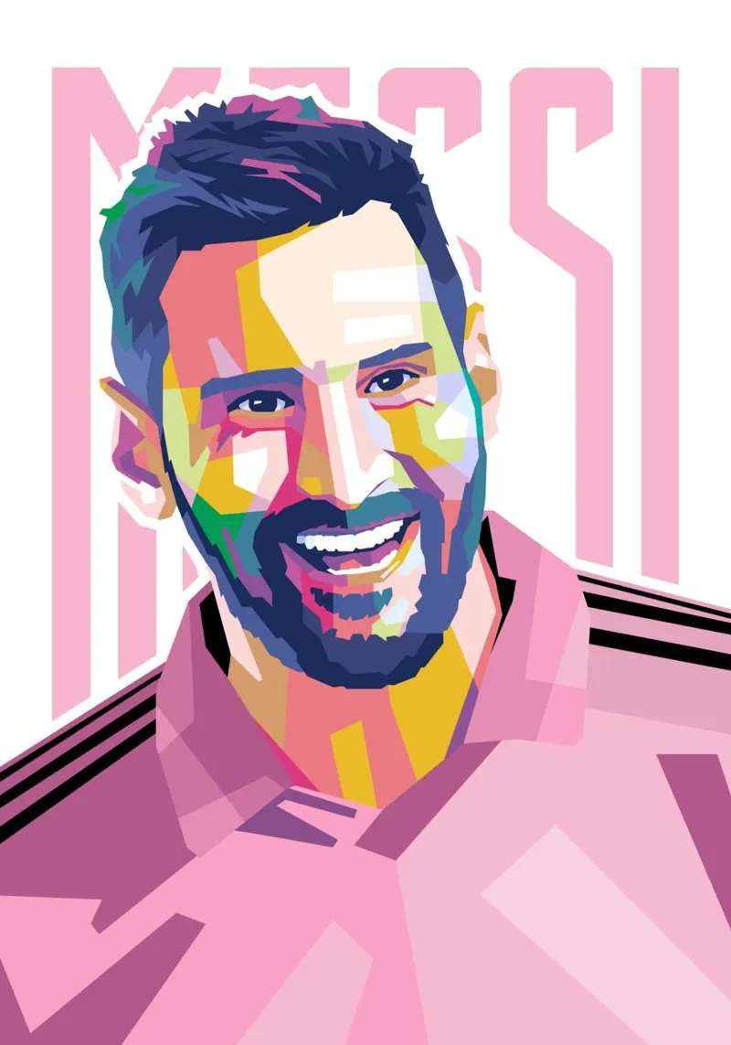 Messi Intermiami pellicola backlit da WPAP MALANG