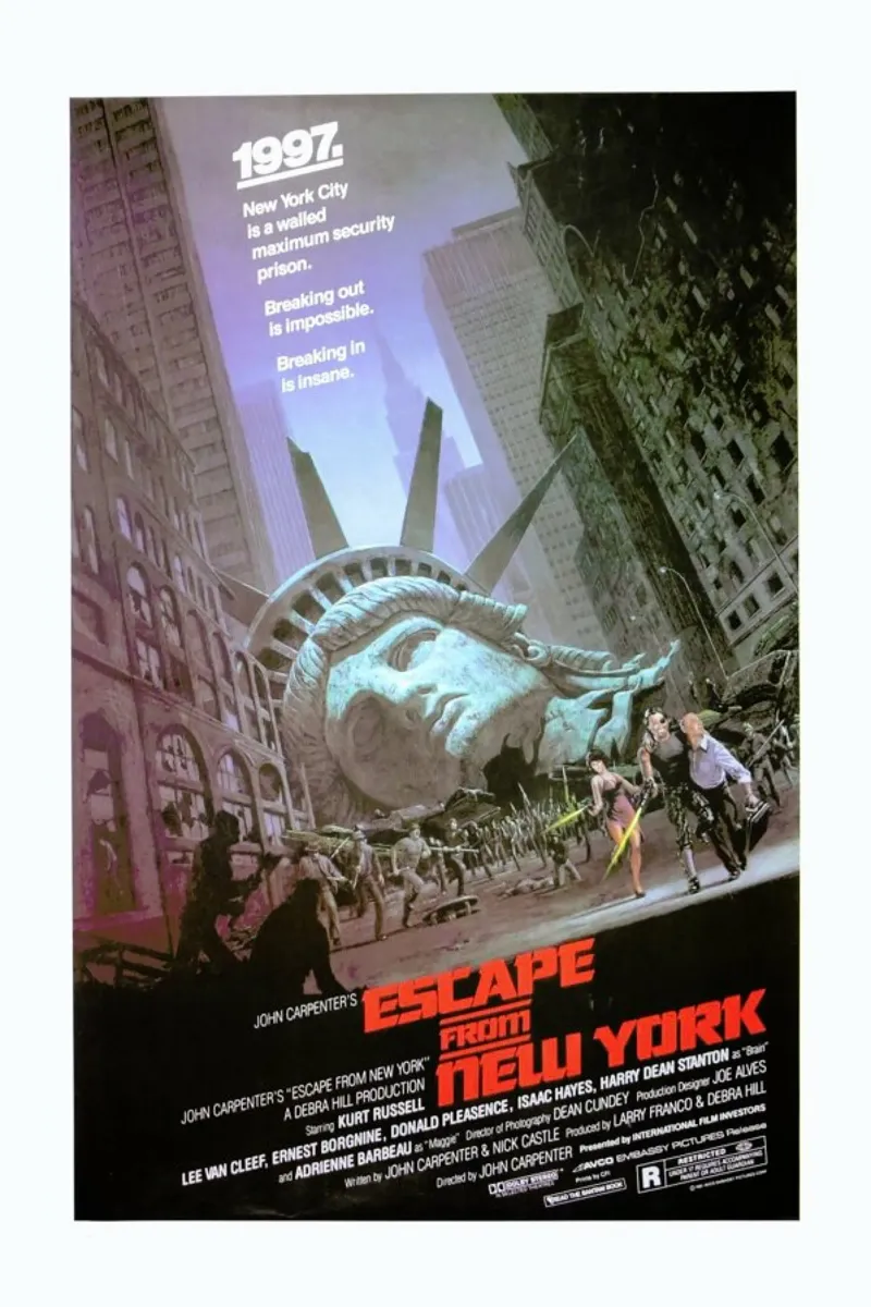 ‘Escape from New York’ Retro Movie Poster pellicola backlit da Gallery Print and Art Limited
