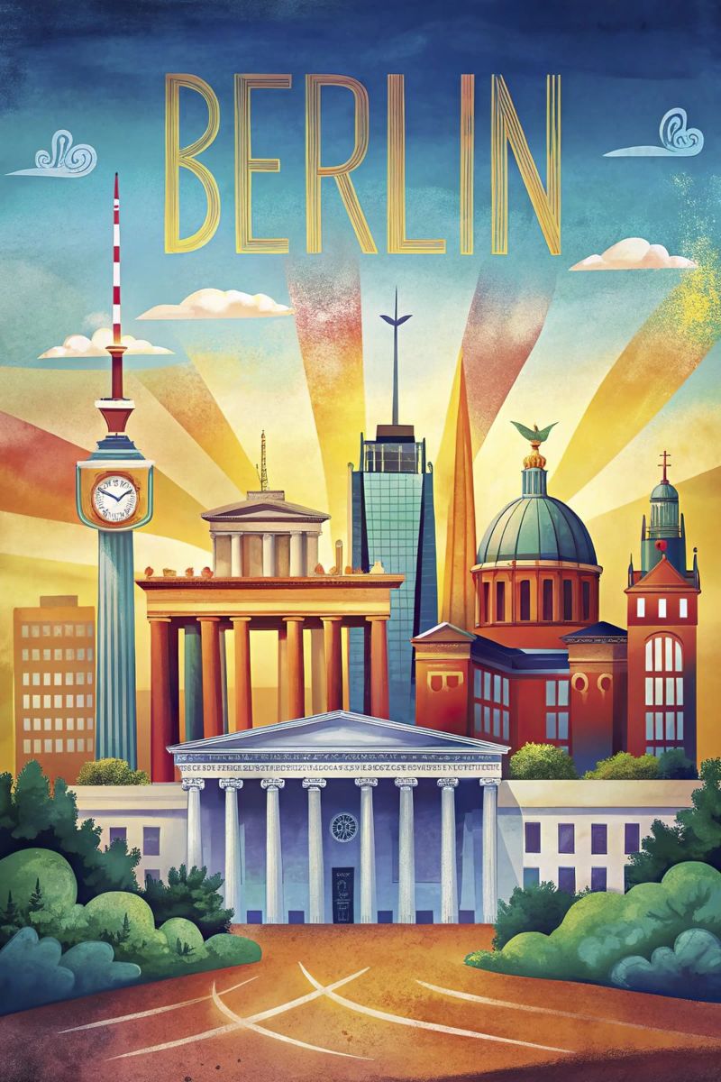 Berlin vintage poster poster by ARTVI-SHOP