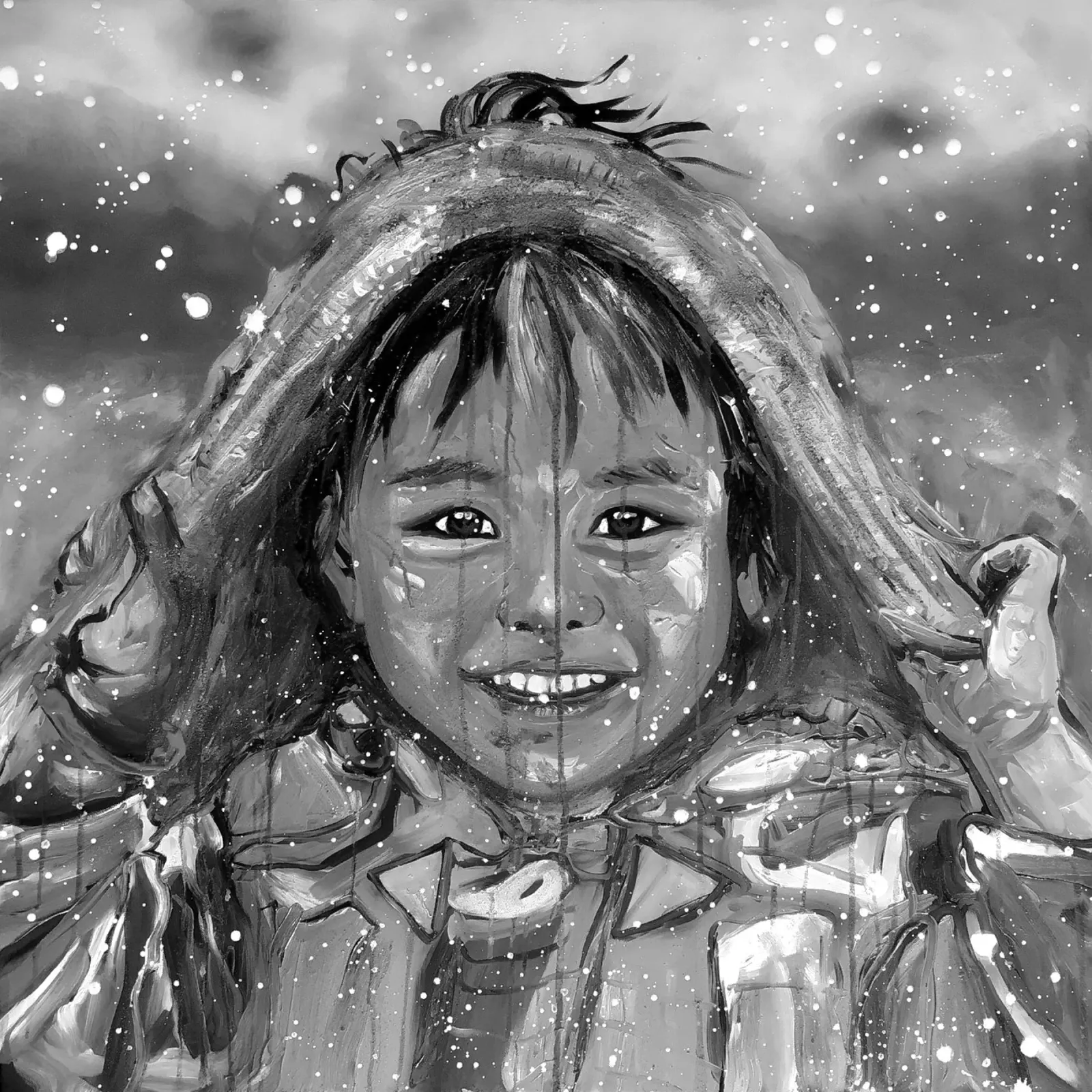 Smile from Tibet alluminio dibond da Happy 😃 Art 🎨 by Christine Schnoell