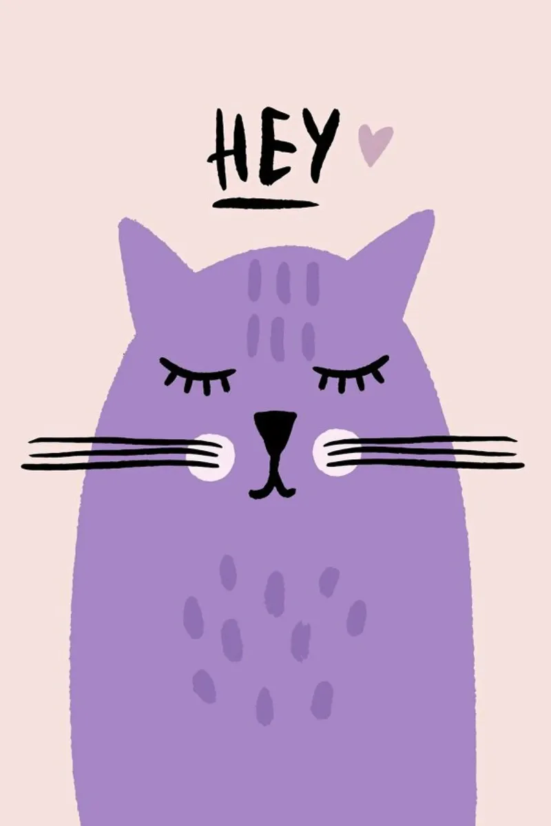 Feline Cute acryl van Little Flourishes