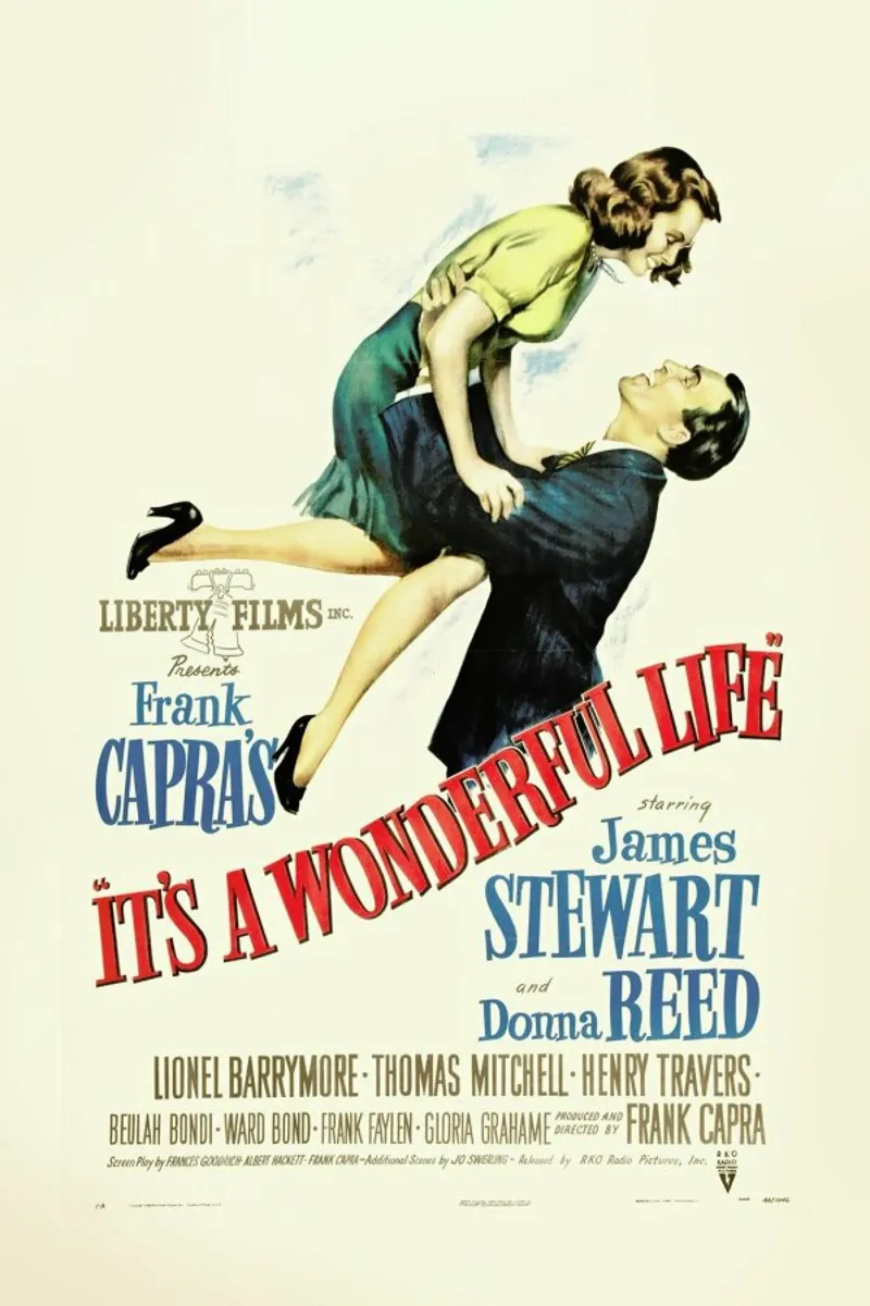 ‘It’s a Wonderful Life’ Retro Movie Poster pellicola backlit da Gallery Print and Art Limited