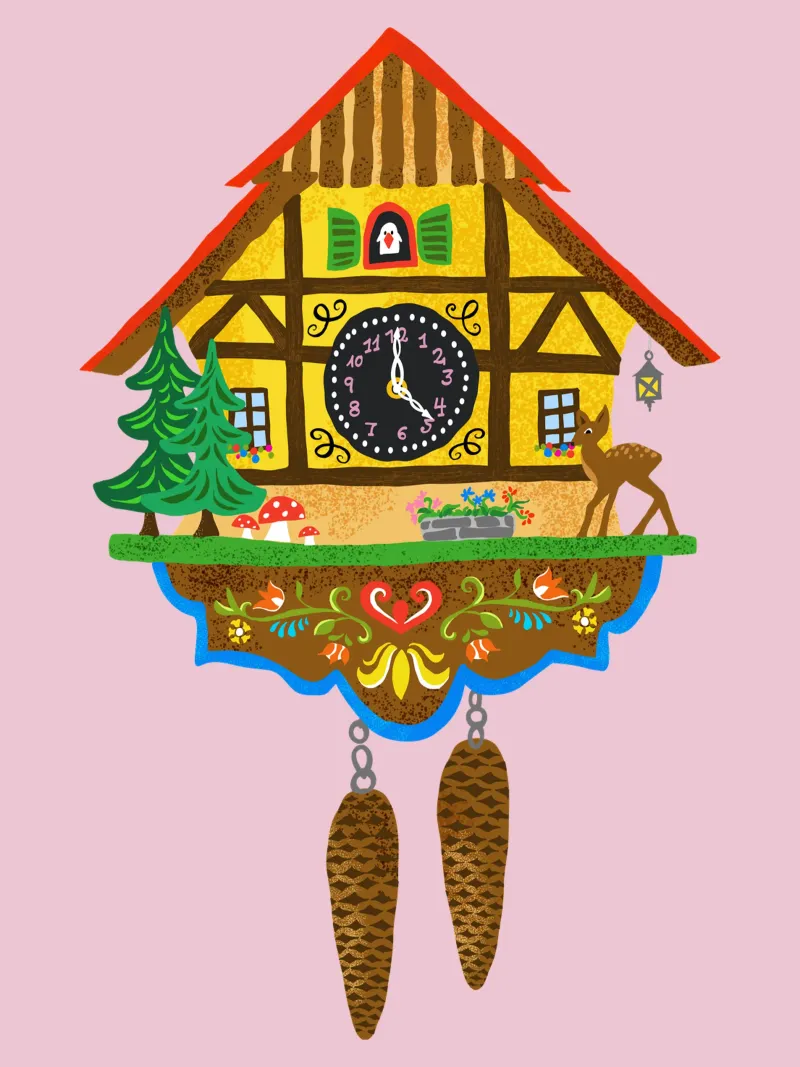 Orologio a cucù souvenir della Foresta Nera poster da DYDesign