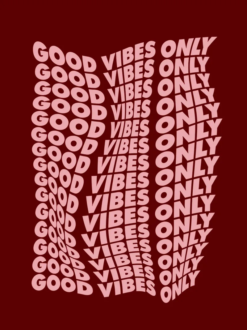 Good Vibes Only Abstract Modern Typografie Design Wall Art metacrilato de THE MOTIVATED TYPE