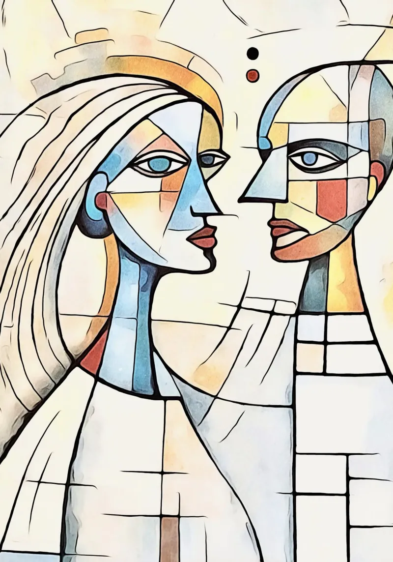 abstract pairs, motif 1 canvas by ZAMART