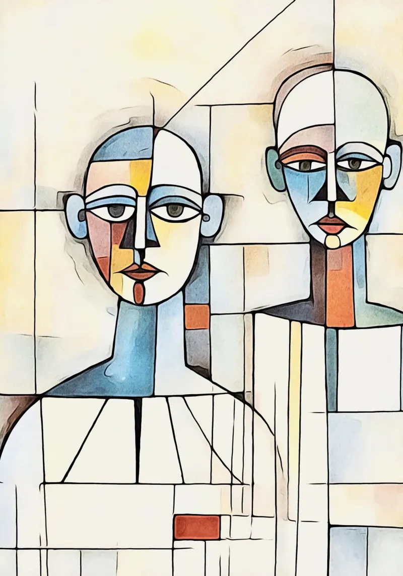 abstract pairs, motif 2 canvas by ZAMART