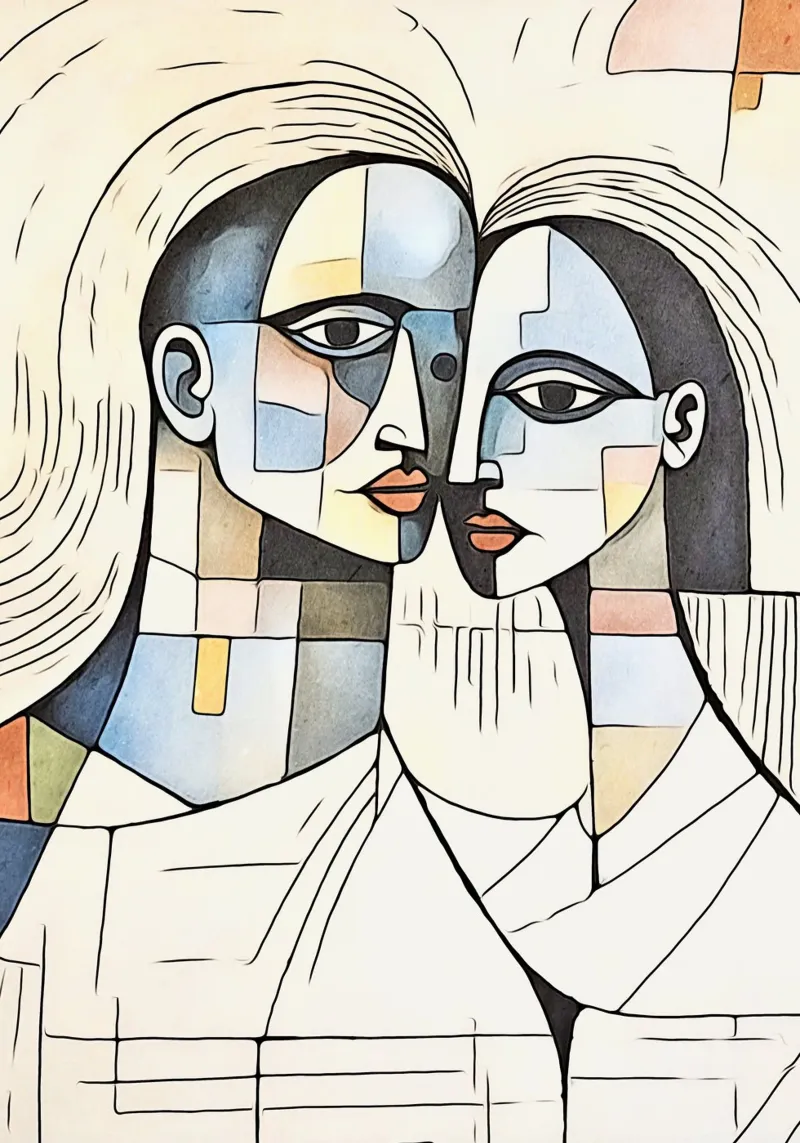 abstract pairs, motif 3 canvas by ZAMART