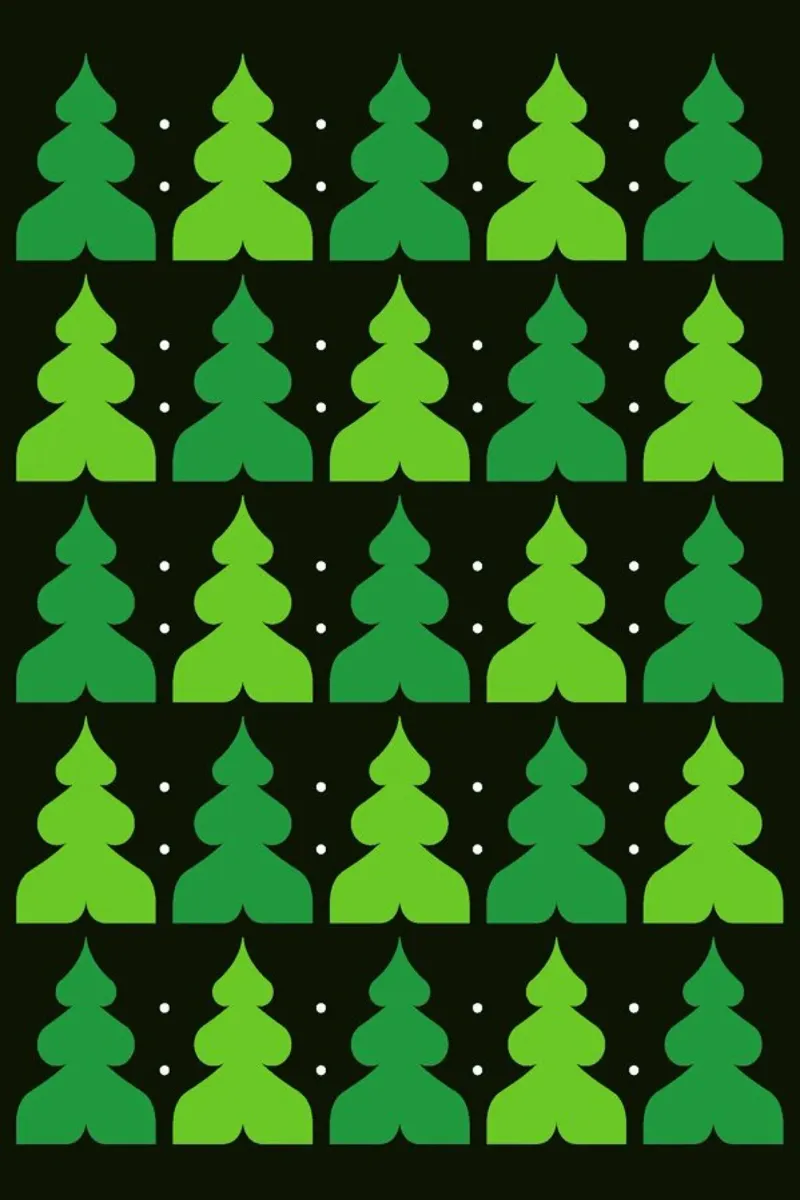 Green Christmas Forest pannello forex da Bo Lundberg