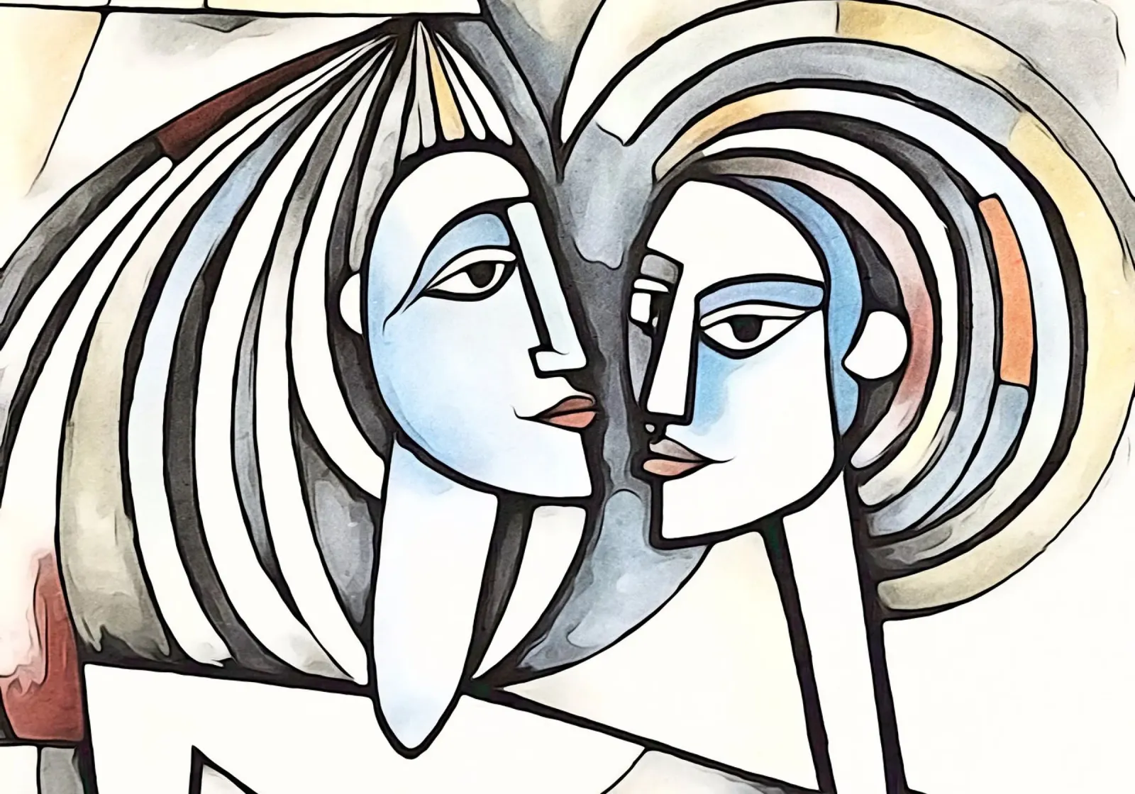 abstract pairs, motif 4 canvas by ZAMART