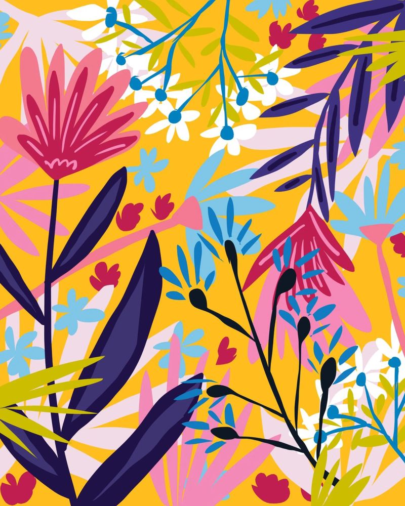 The Garden Of My Mind, Gelbe Botanische Blumen Frühling Pflanzen Poster von 83oranges