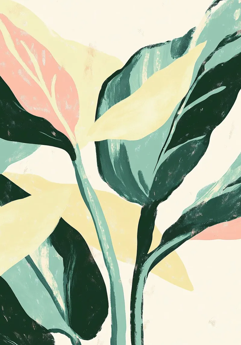 Pflanze Abstrakt Botanisch Hahnemühle von Euphoria Theresa