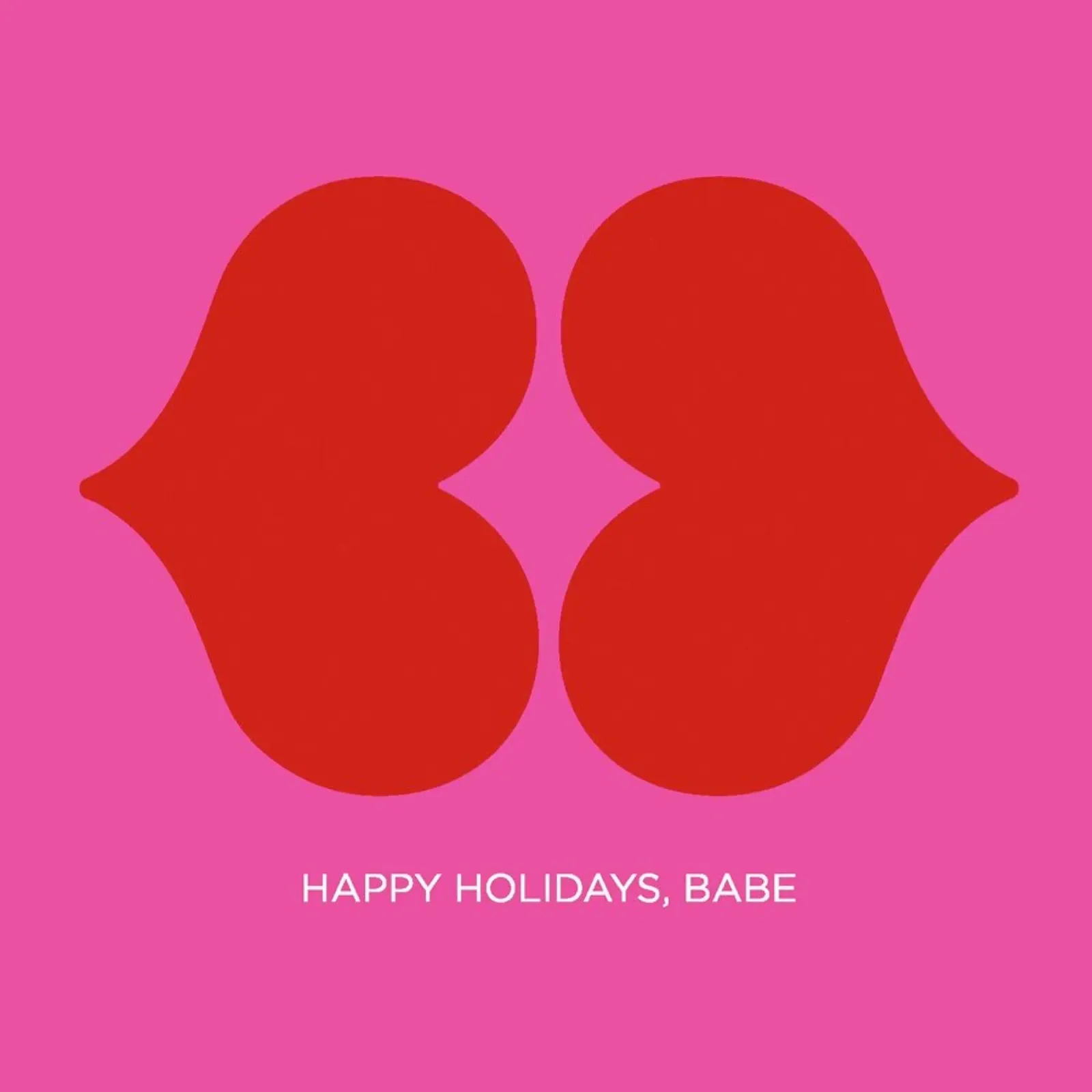 Happy Holidays, Babe poster con telaio in legno da Bo Lundberg