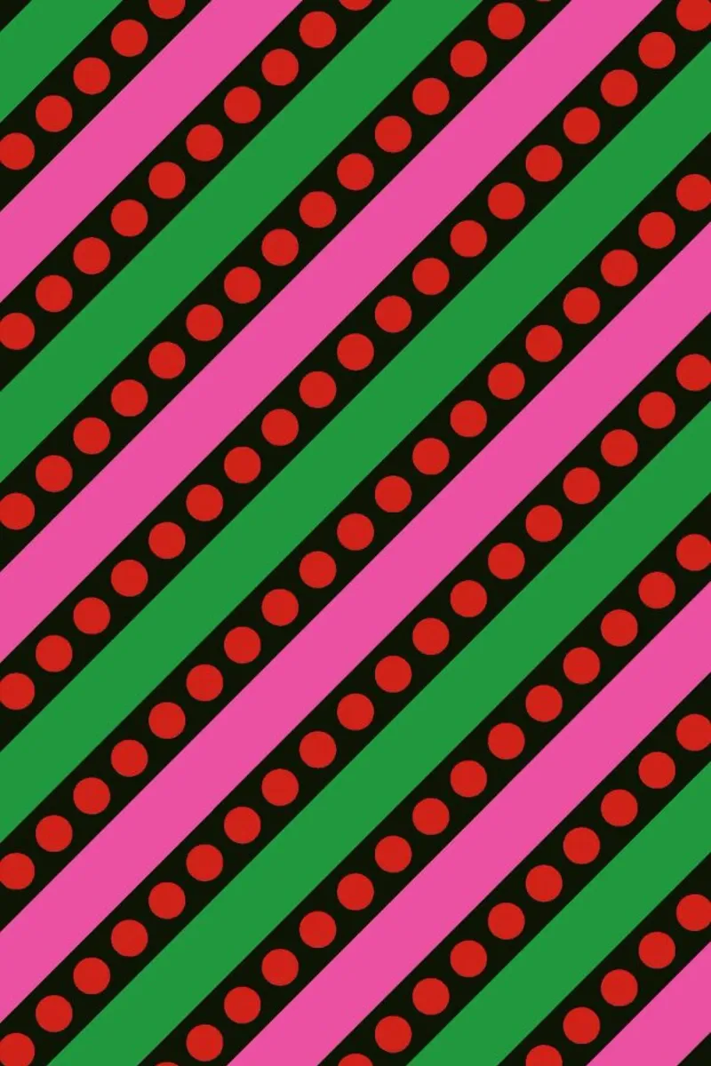 Stripes And Bubbles poster con telaio in legno da Bo Lundberg