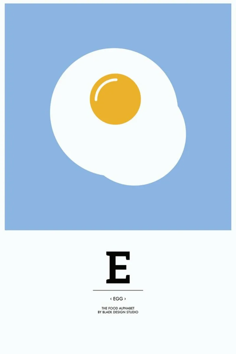 „The Food Alphabet“ - E like Egg pellicola backlit da BLAEK Design Studio
