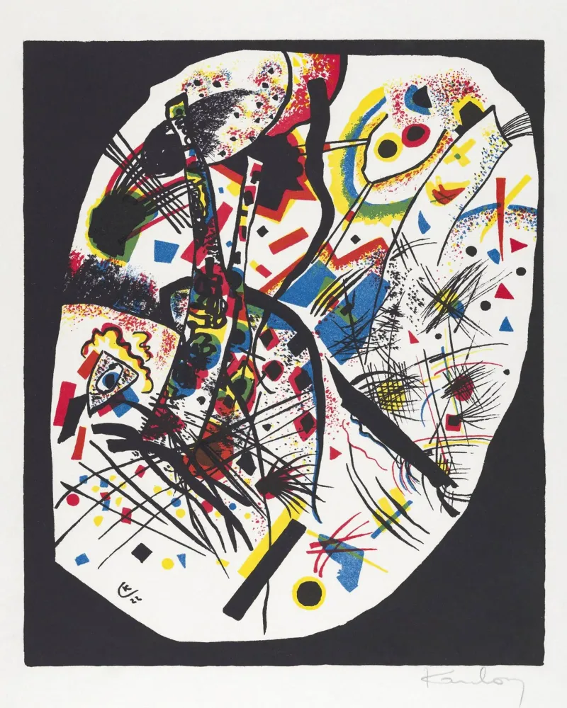 Wassily Kandinsky Abstract Poster pellicola backlit da Venus Art